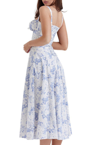 Floral Bustier Midriff Waist Shaper Dress | Clearance Sale